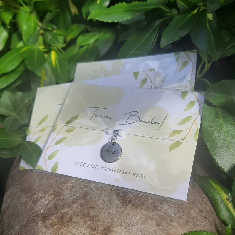 Bransoletka TEAM BRIDE - regulowana bransoletka na wieczór panieński